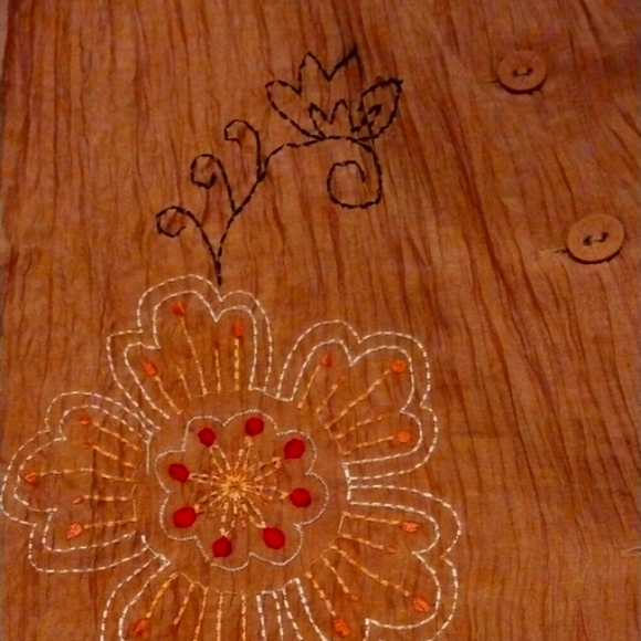 Fall Embroidered Button Down Shirt - Picture 5 of 8